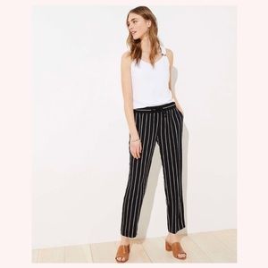 Drawstring striped pants